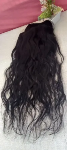 Cabelo humano natural ondulado 55cm 101grs