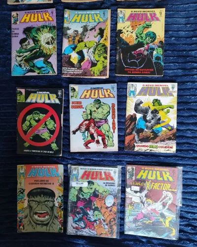 Lote De 34 HQ O incrível Hulk incluindo diversas dos anos 80 Marvel comics 