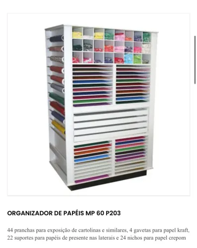 armário de papelaria sob medida - organizador cartolina, papeis em geral