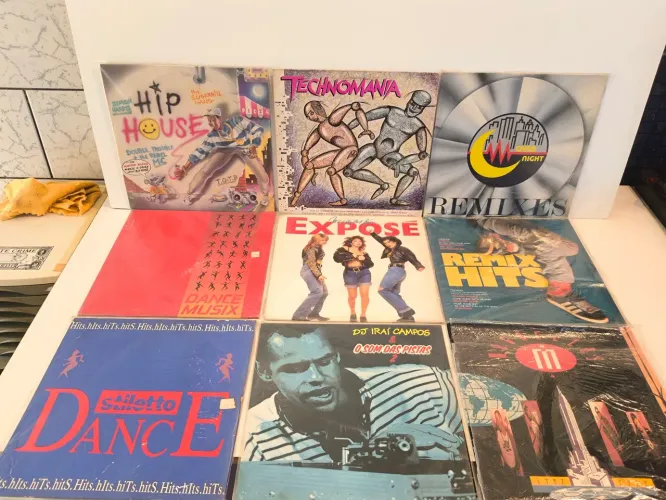 DISCOS DE VINIL (LP) - EURODANCE, FREESTYLE, HIP HOUSE E REMIXES ANOS 80/90 - PROMOÇÃO !!