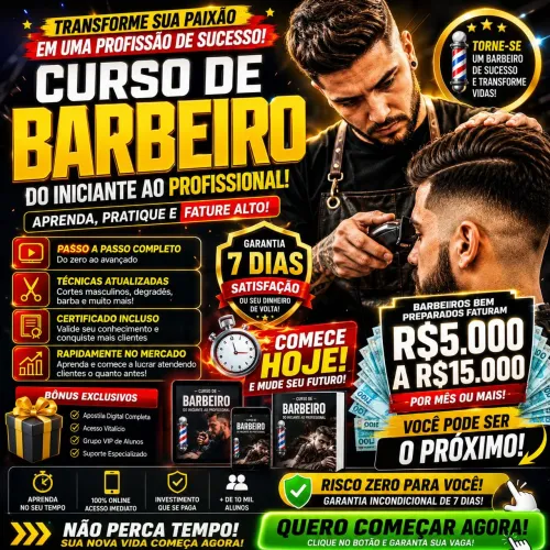 Curso de barbeiro completo 
