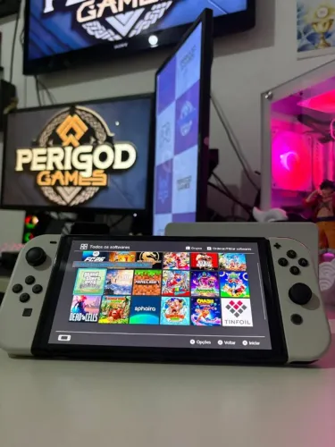 Nintendo Switch Oled Destravado - Aceito Cartão