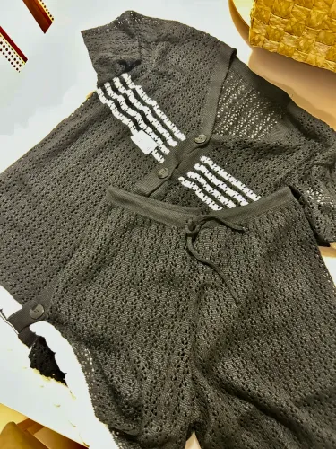 conjunto em linha premium preta e branco tam