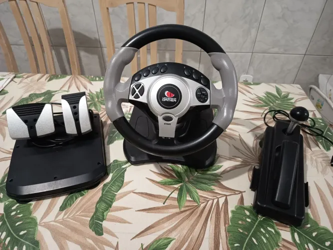 Volante Twin Turbo Leadership Gamer (PC, PS2 e PS3)
