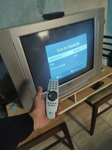 Tv tubo antiga relíquia