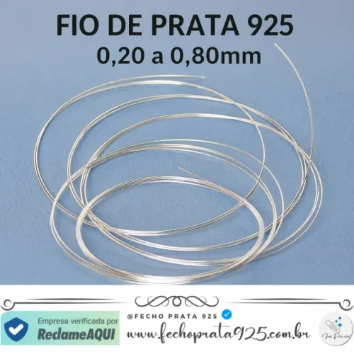 FIO DE PRATA 925 PARA MONATEGEM DE JOIAS E SEIMIJOIAS - VENDA ATACADO