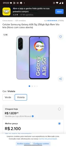 Vendo Samsung A36 zero