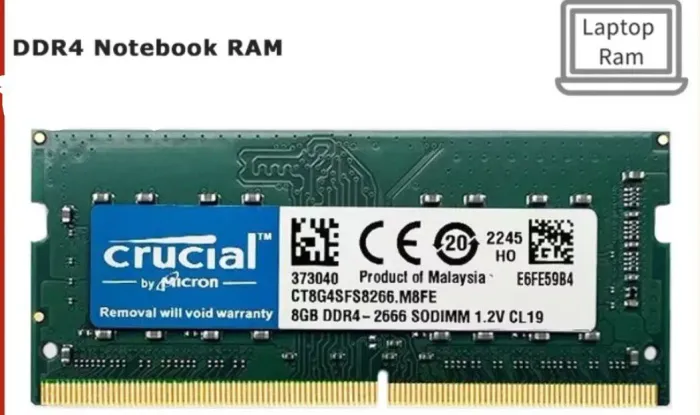 MEMÓRIA RAM 8 GB DDR4 CRUCIAL 3200 MHZ