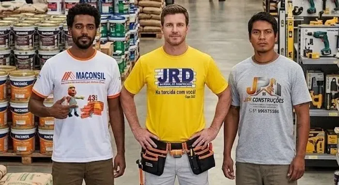 10 Camisas Personalizadas Para Uniforme de Material de Construção / Malha PP