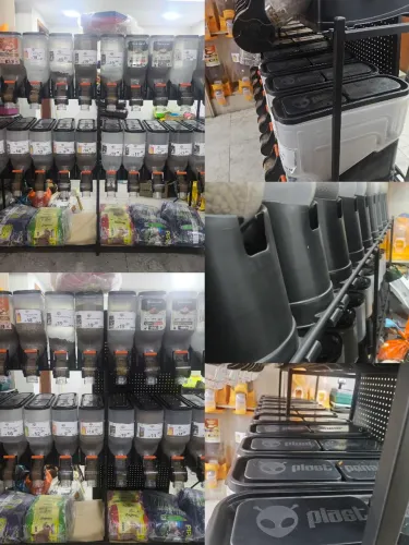 Dispenser pra ração pet shop