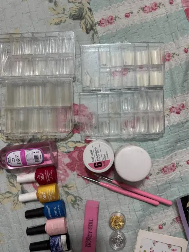 Kit Alongamento de Unhas em Gel Moldes, Tips, Géis e Acessórios