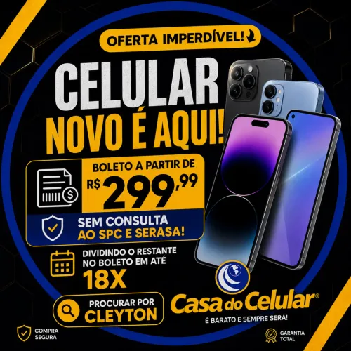 Celular no boleto