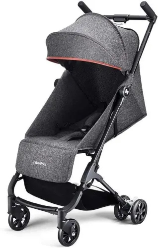 Carrinho de Bebê Fischer Price Nano Preto Compacto Reclinável para Viajem