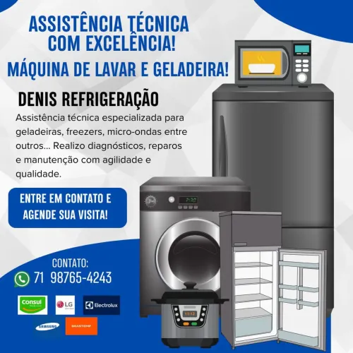 Assistência técnica máquina de lavar geladeira frizer