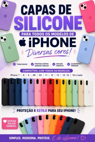 Capas silicone aveludada iPhone