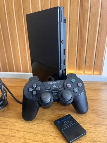 Ps2 slim com controle original + hd de 300gb com jogos