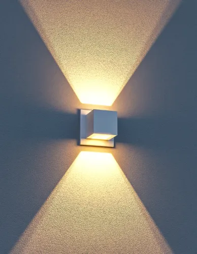 Kit 10 Arandelas de Parede Externas 2 Focos em Alumínio e 10 Lâmpadas Led 7W G9