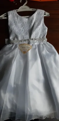 Vestido de festa branco luxo 