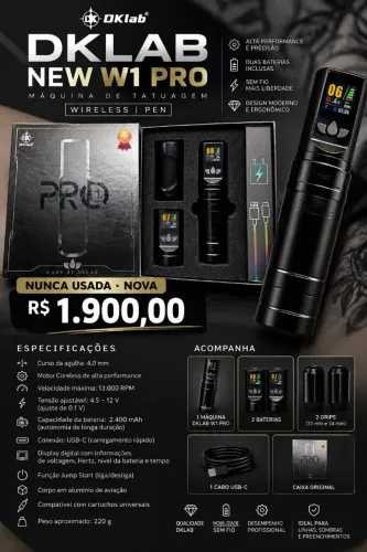 Vende-se uma Pen DKLAB W1 PRO cor preta