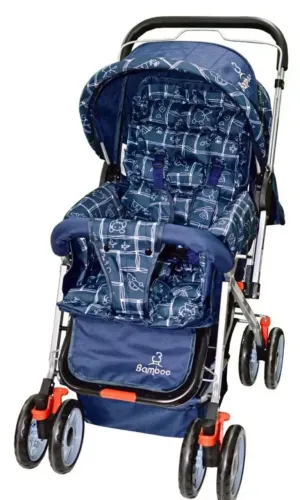 Carrinho de bebê novo azul marinho na cx . * da Casa Valeria