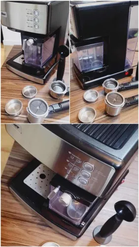 Cafeteira Espresso Oster  PrimaLatte Inox para Cápsula, Pó e Sachê -