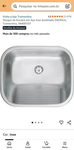 Cuba em aço inox