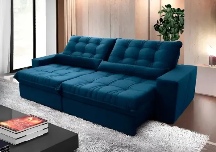 Sofá azul royal