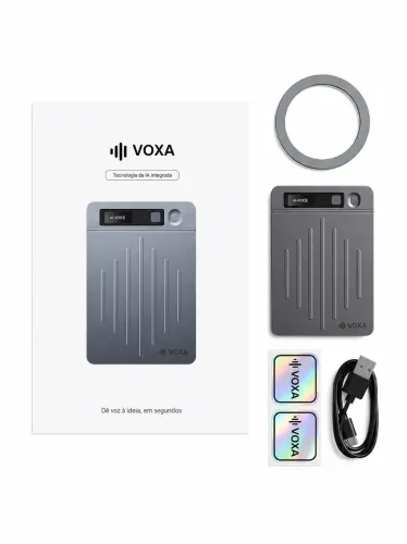 Gravador De Voz Voxa 64gb Com Ia Chatgpt Gemini Claude Similar Plaud Note