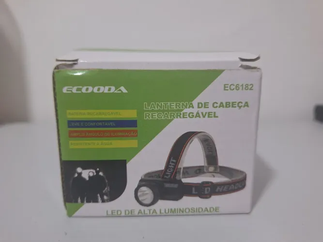 Lanterna de Cabeça LED Ecooda EC6182 Recarregável (Com Caixa)