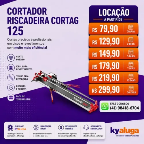 ALUGUEL - Riscadeira Cortag 1,20m