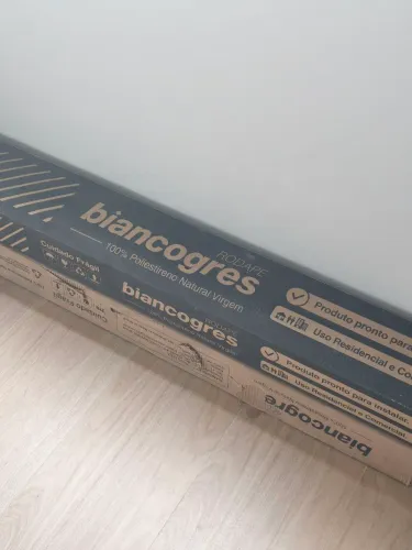 Rodapé Poliestireno Biancogres Branco Liso 7 cm x 2,40 ( 34 barras)