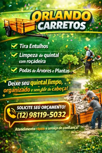 Tira entulhos e podas com roçadeira 