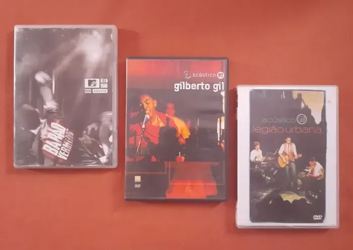 3 Dvd's Mtv Barão Ao Vivo, Legião & Gil Acústivo ( originais / desapego )