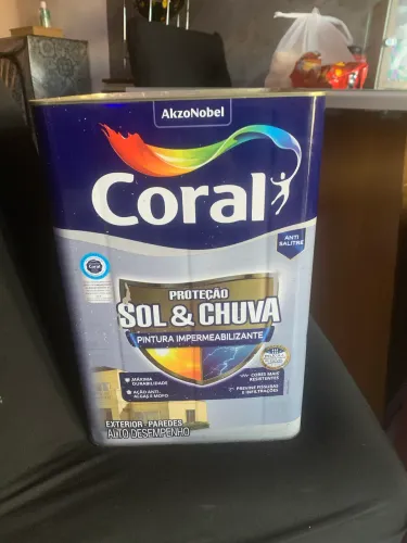 Tinta coral enborrachada sole chuva .
