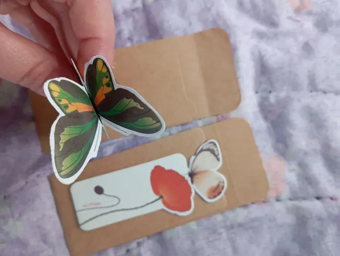 Marcador de Página 3D com Borboleta