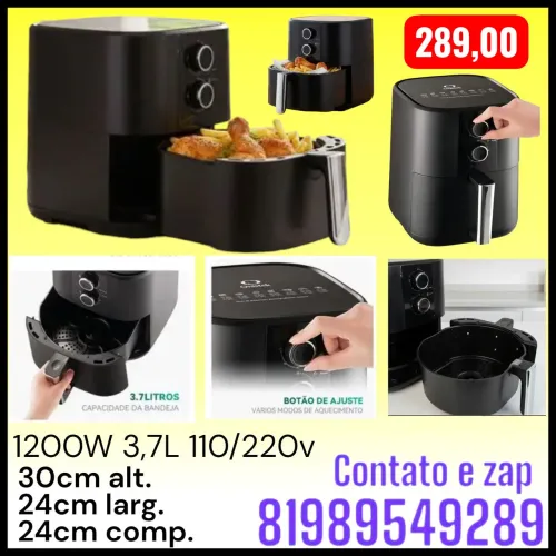 Fritadeira Air Fryer Onistek 3,7L Elétrica