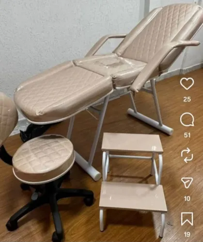 Kit maca com cadeira giratoria e escadinha