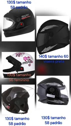 Capacetes Moto. Novos Lacrados. Entrega p/toda a cidade