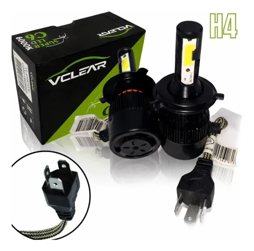 PROMOÇÃO! LÂMPADA SUPER LED VCLEAR 6000K H1,H3,H4,H7,H8,H11,H16,HB3,HB4 + ENTREGA GRÁTIS!