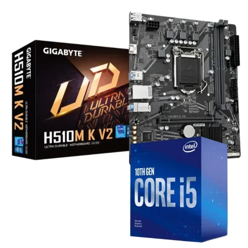 KIT INTEL PROCESSADOR i5 10400F + PLACA MÃE H510M GIGABYTE
