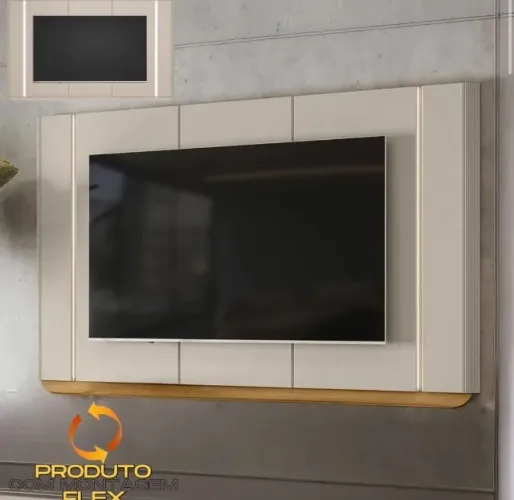 Painel Sala Curva 239 Off White e Tauari Fosco