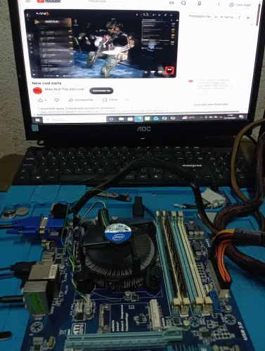 Placa Mãe H77 DS3H LGA 1155 + Core i5 3470S S/Espelho