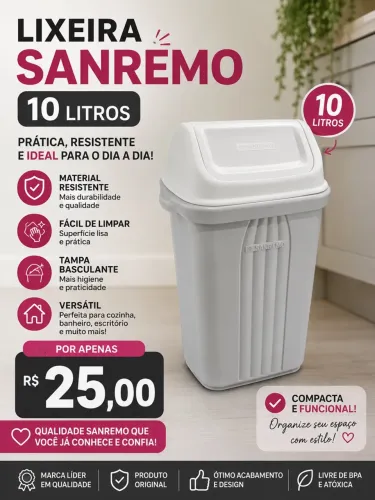 Lixeira 10l