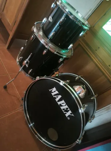 Bateria Mapex Shellpack 22 26 & 12 c/ Remo Pinstripe