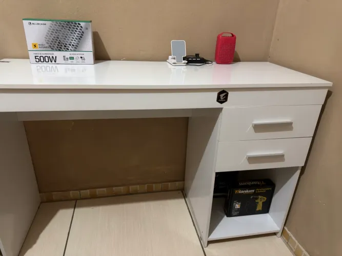 Mesa Para Pc e  Estudo Com 2 Gavetas Mobihome