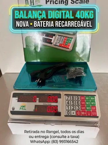 BALANÇA COMERCIO DIGITAL 40KG ? NOVA | BATERIA RECARREGÁVEL