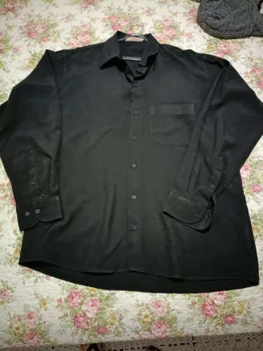 Camisa Social Preta Dorinhos - G (Tecido Alta Qualidade)