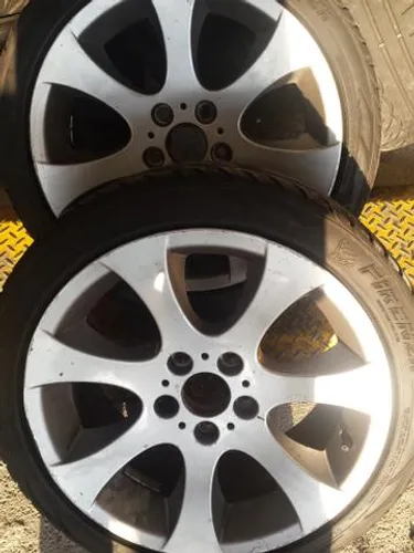 Roda aro 18 BMW X1 Prata tala 8 côncava 5X120 com Pneu 225 55 18 usados