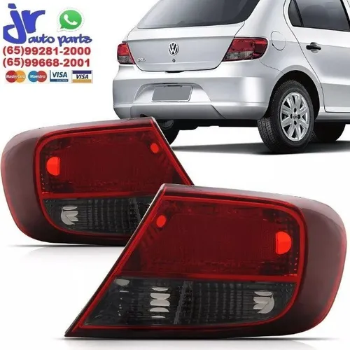 Par Lanterna Traseira Gol G5 2009 2010 2011 2012 Bicolor Fumê