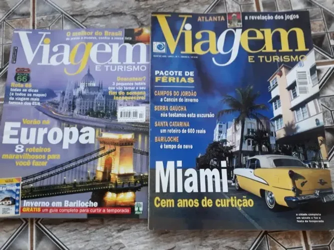 Revistas Viagem e Turismo anos 95, 96, 97, 98 e 99